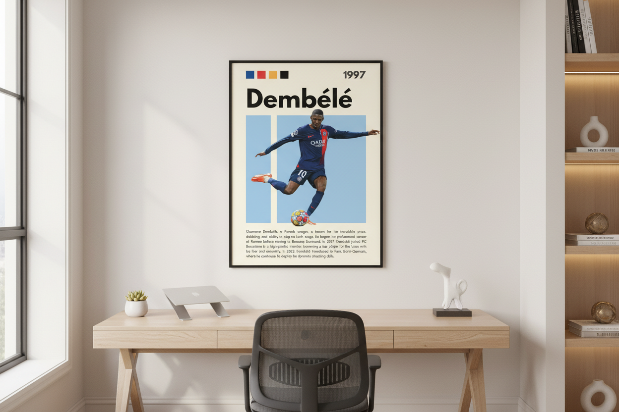 Fodbold Plakat 12 i hjemmekontor
