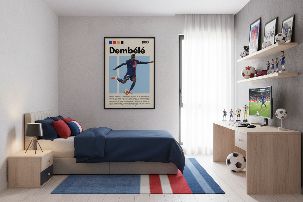 Fodbold Plakat 12 i teenageværelse