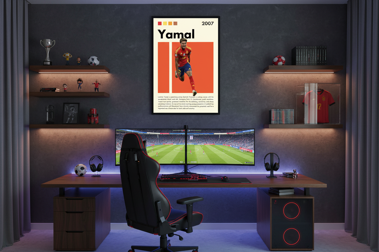 Fodbold Plakat 13 i gaming-værelse