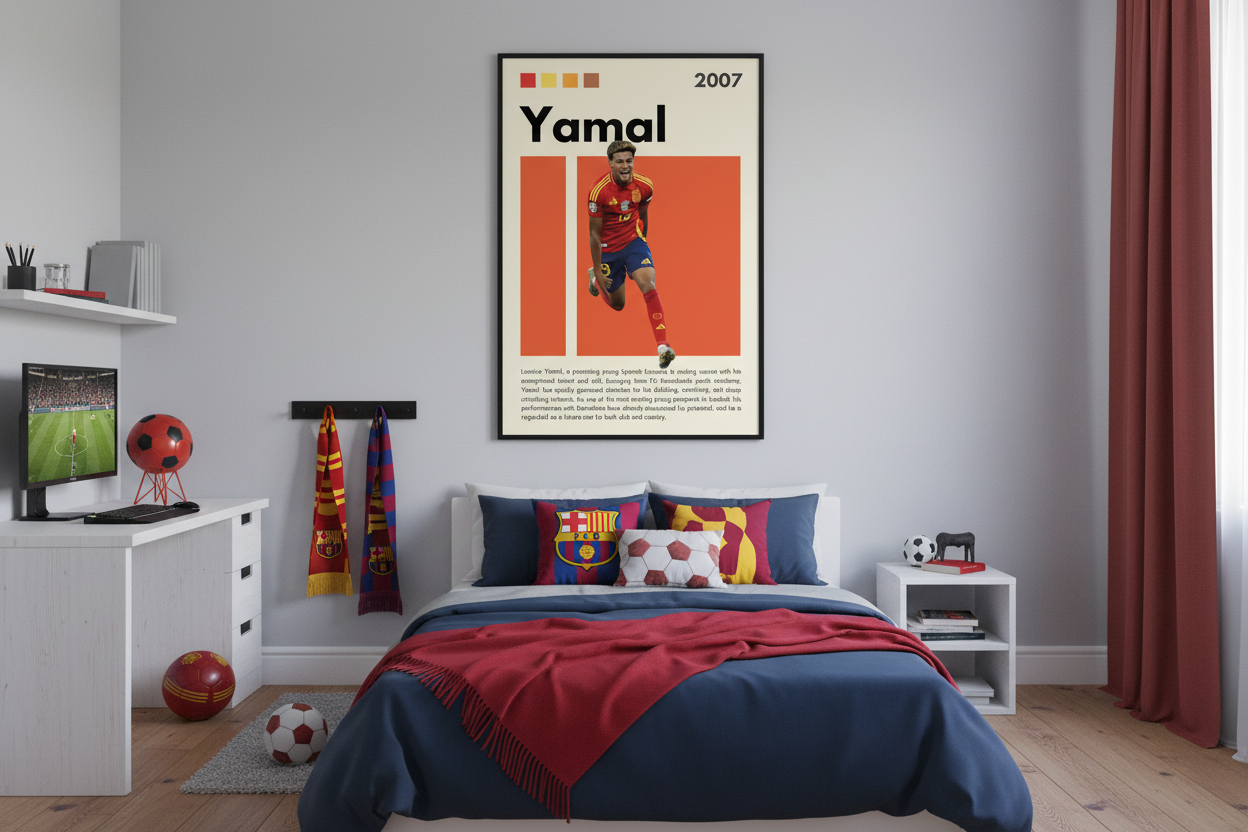 Fodbold Plakat 13 i teenageværelse