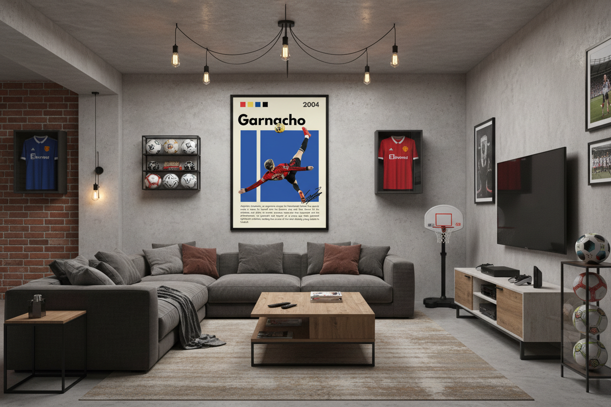 Fodbold Plakat 14 i kælderrum