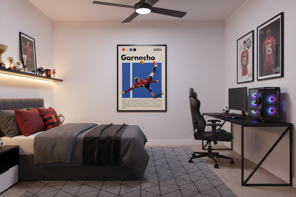 Fodbold Plakat 14 i ungdomsværelse