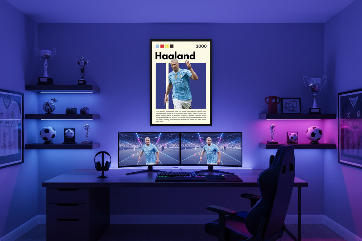Fodbold Plakat 15 i gaming-værelse