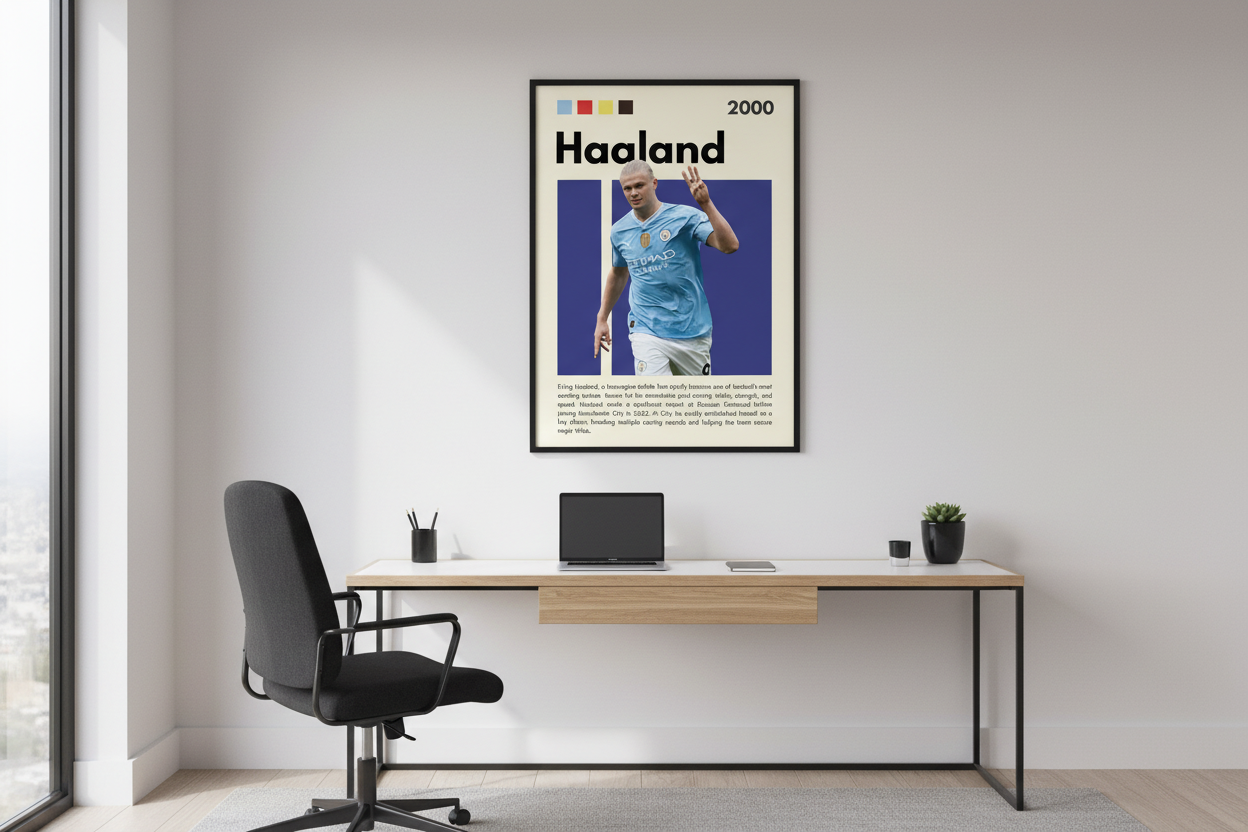 Fodbold Plakat 15 i hjemmekontor