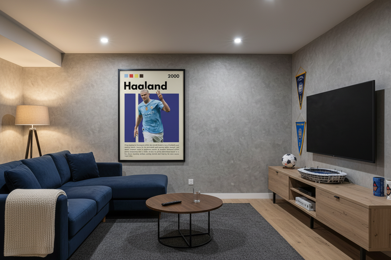 Fodbold Plakat 15 i kælderrum