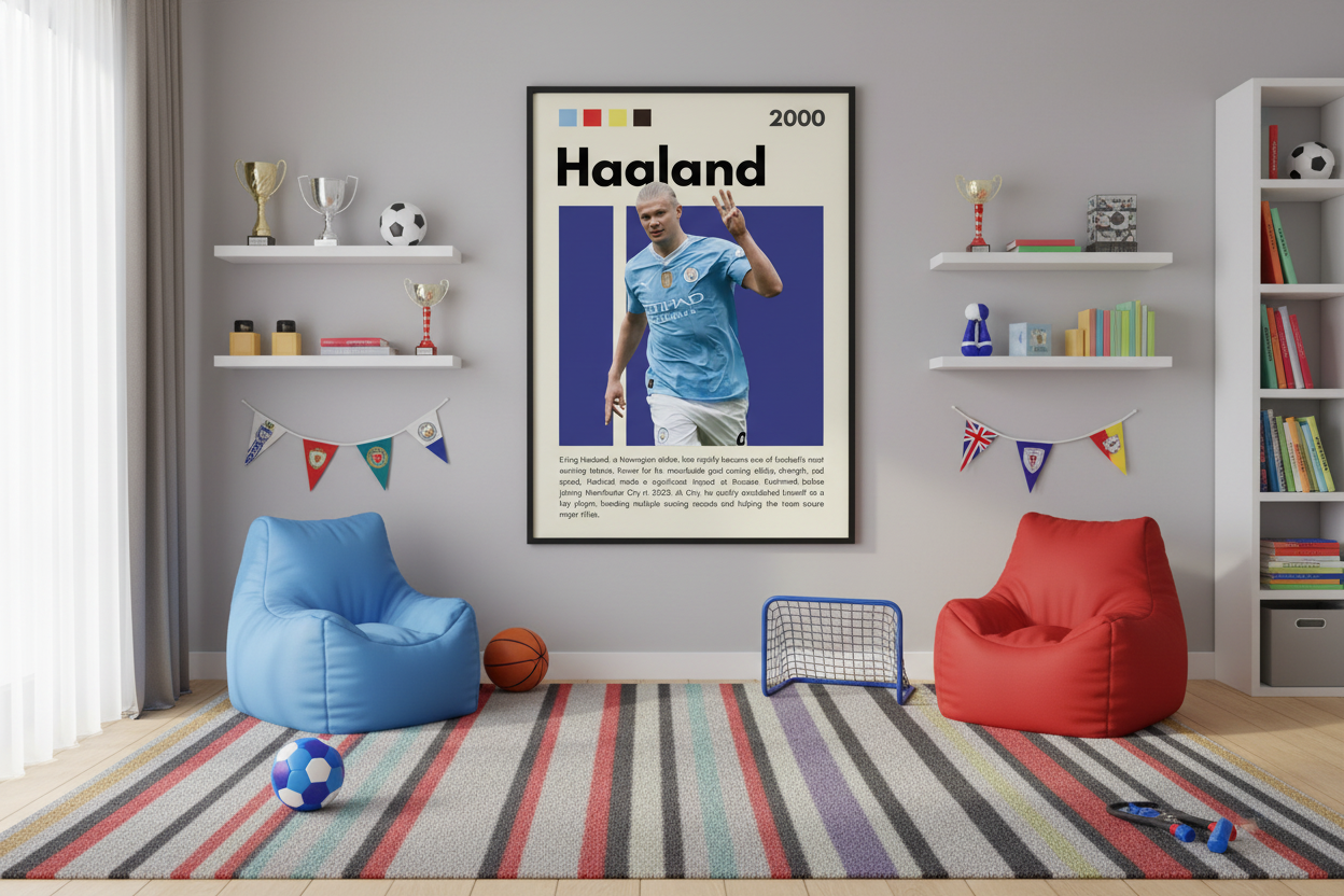 Fodbold Plakat 15 i legeværelse