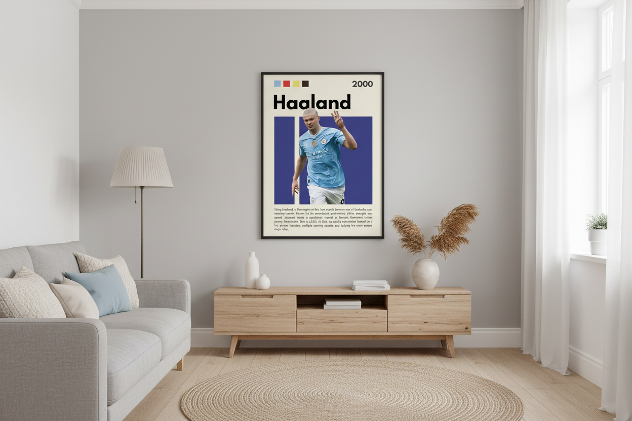 Fodbold Plakat 15 i moderne dansk hjem