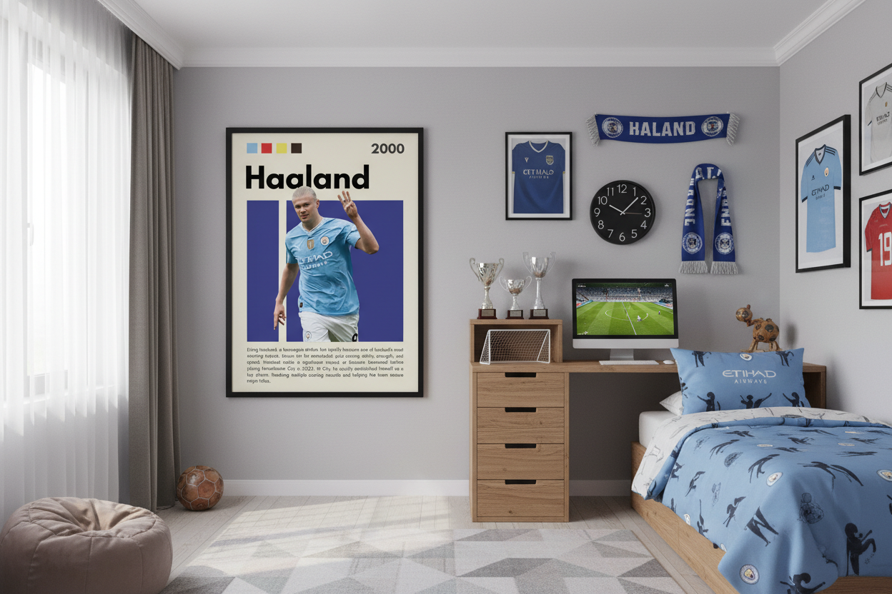 Fodbold Plakat 15 i teenageværelse
