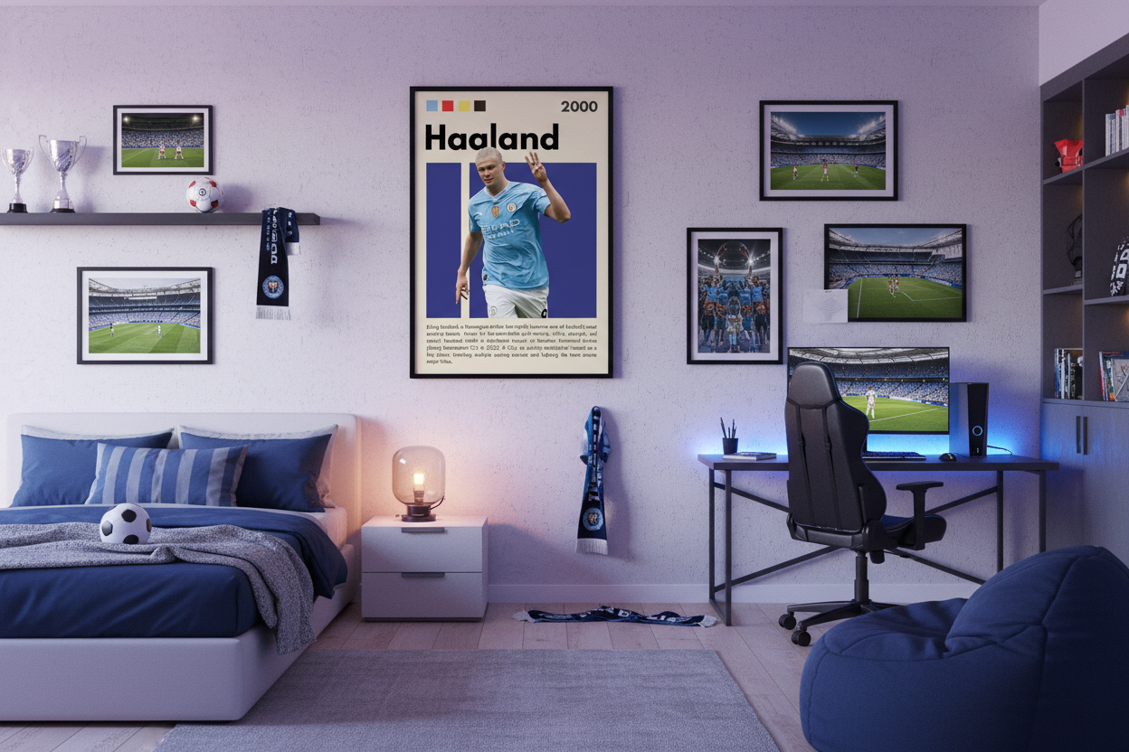 Fodbold Plakat 15 i ungdomsværelse