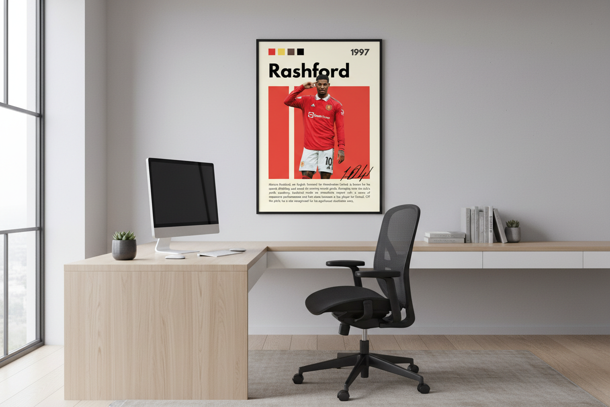 Fodbold Plakat 16 i hjemmekontor