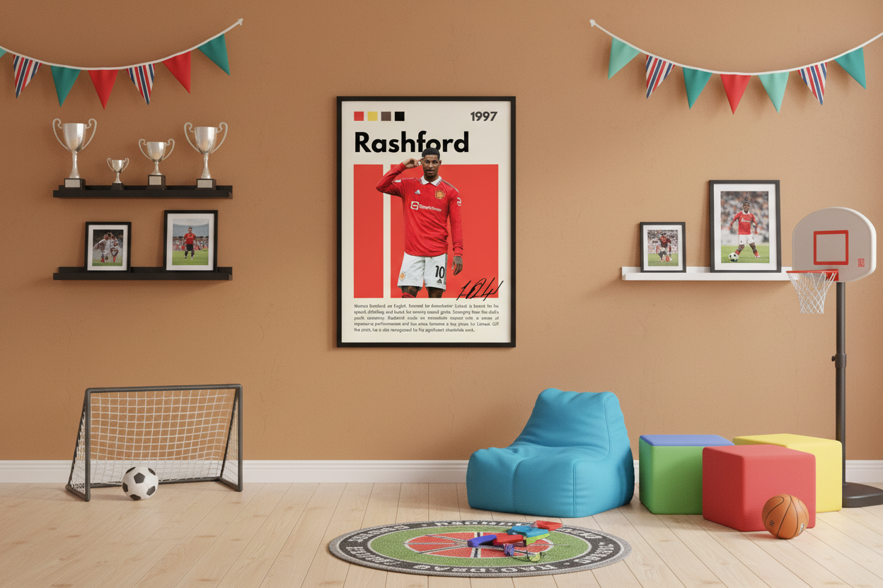 Fodbold Plakat 16 i legeværelse