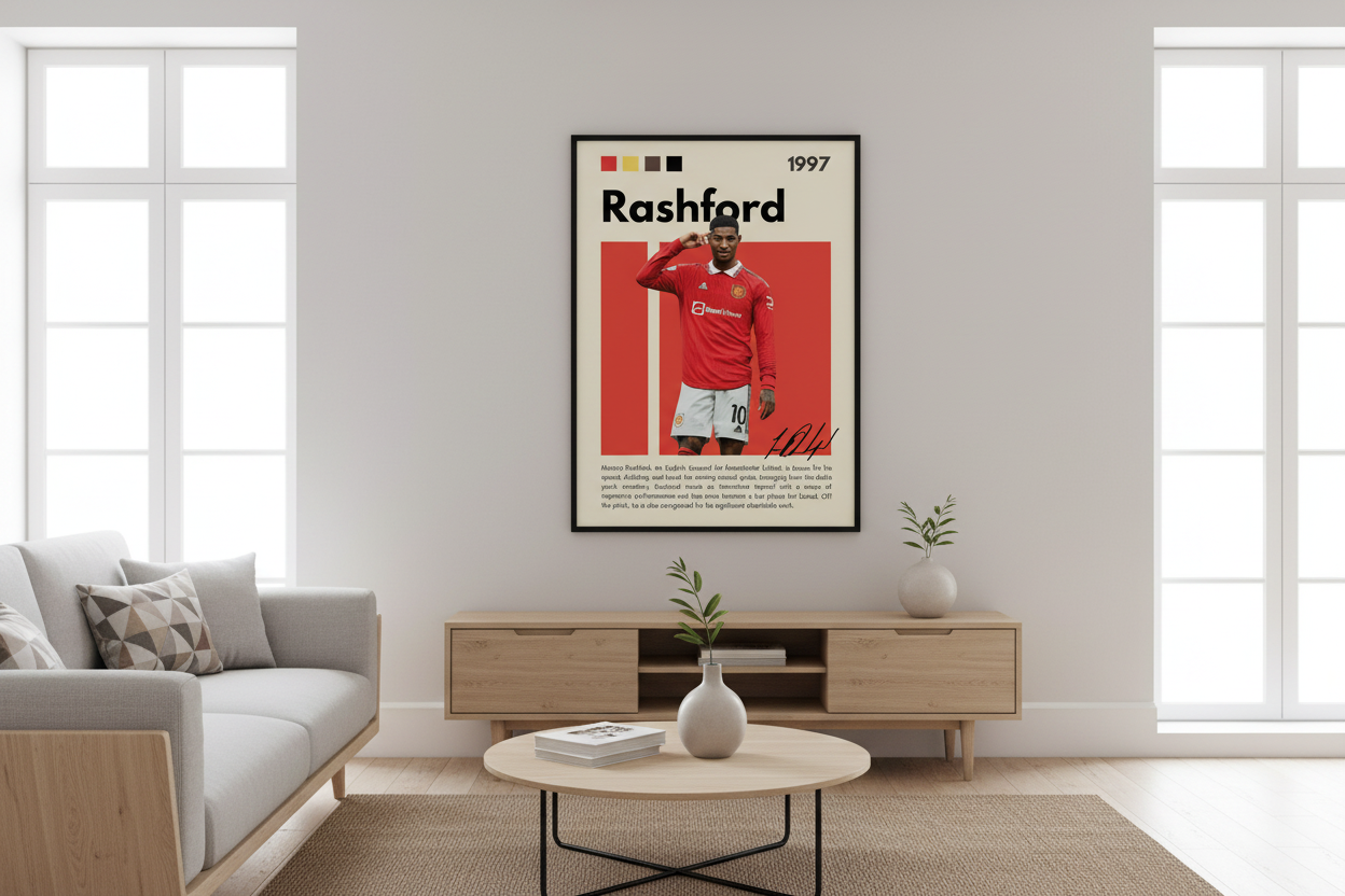 Fodbold Plakat 16 i moderne dansk hjem