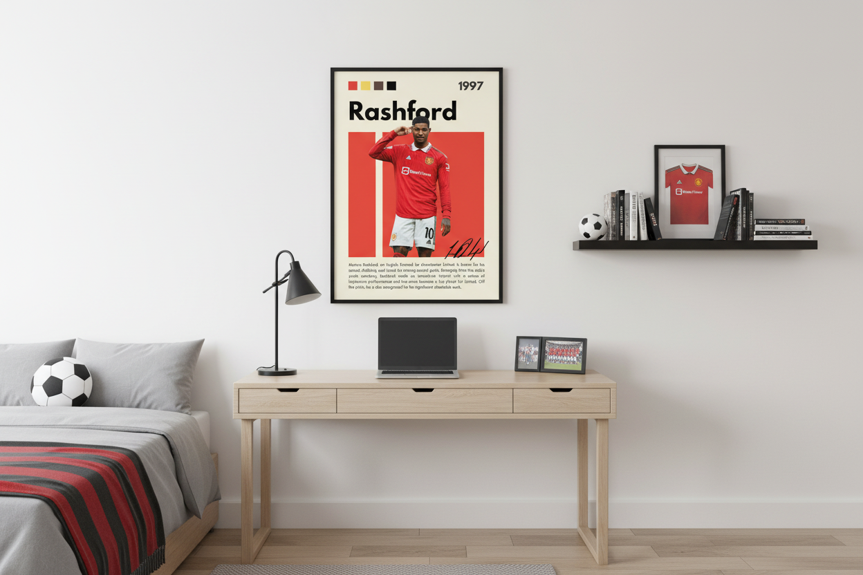 Fodbold Plakat 16 i teenageværelse