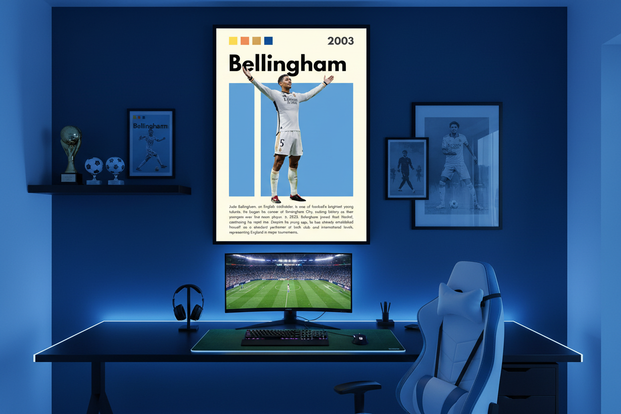 Fodbold Plakat 17 i gaming-værelse