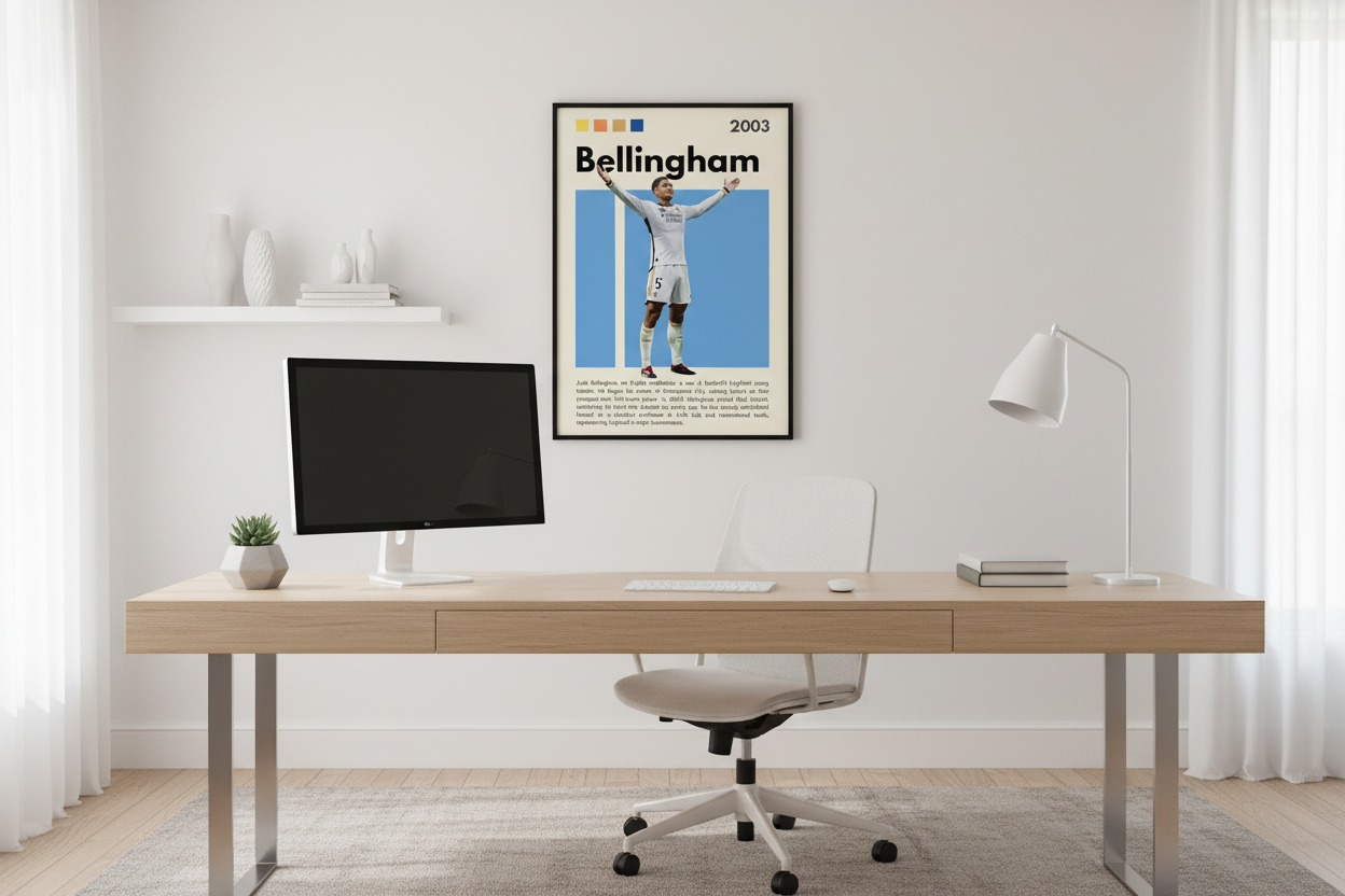 Fodbold Plakat 17 i hjemmekontor
