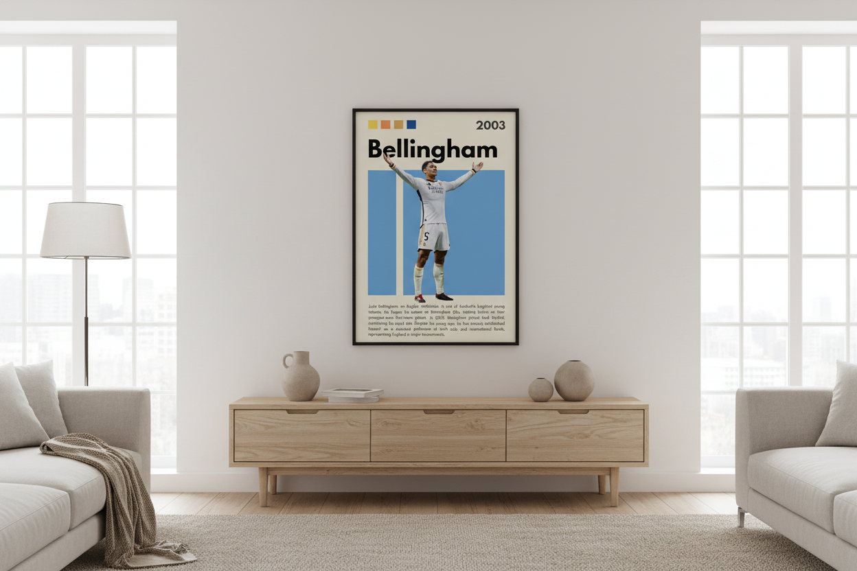 Fodbold Plakat 17 i moderne dansk hjem