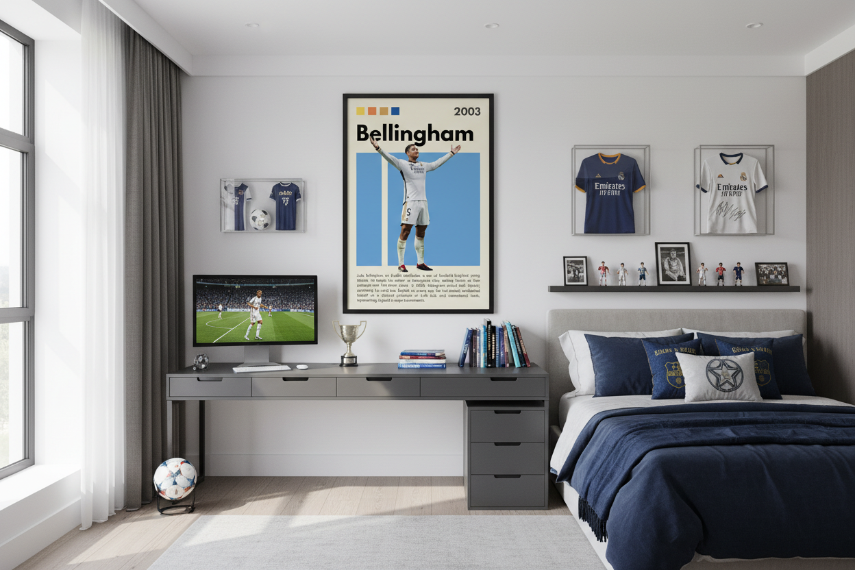 Fodbold Plakat 17 i teenageværelse