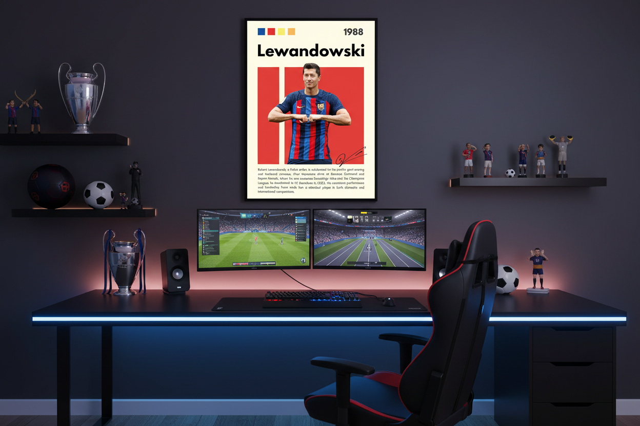 Fodbold Plakat 18 i gaming-værelse