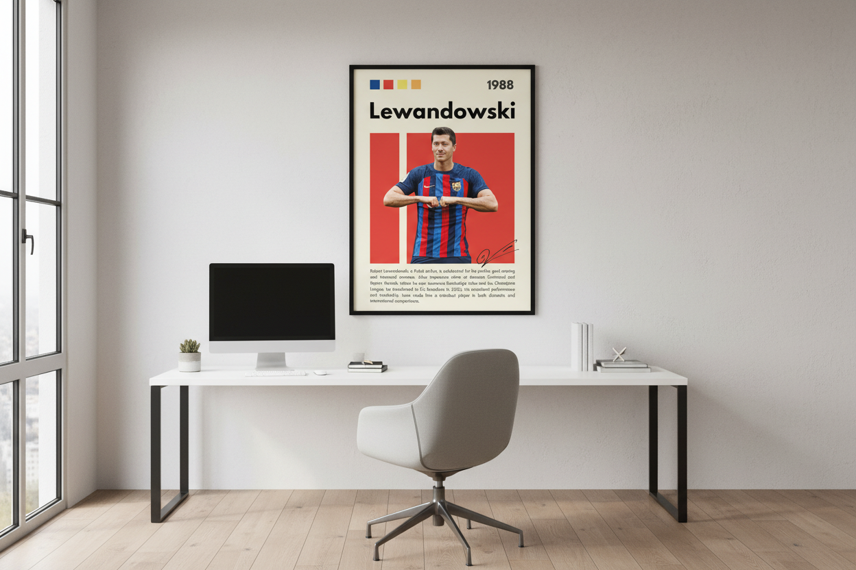 Fodbold Plakat 18 i hjemmekontor