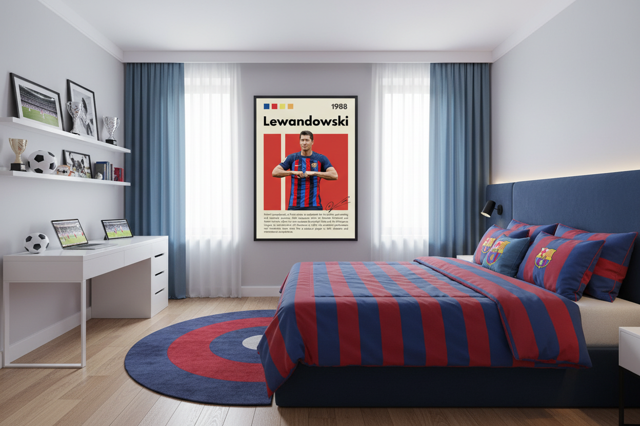 Fodbold Plakat 18 i soveværelse