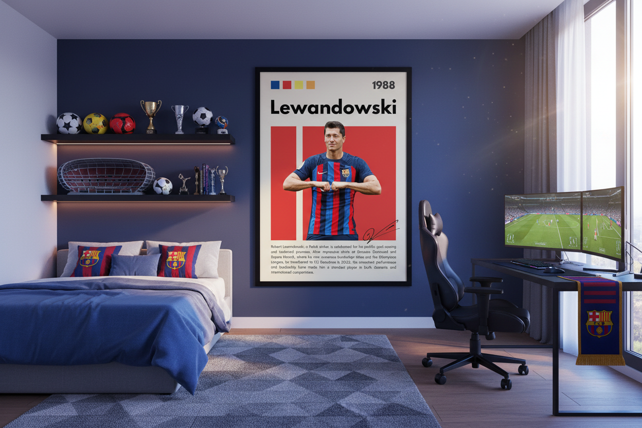 Fodbold Plakat 18 i teenageværelse