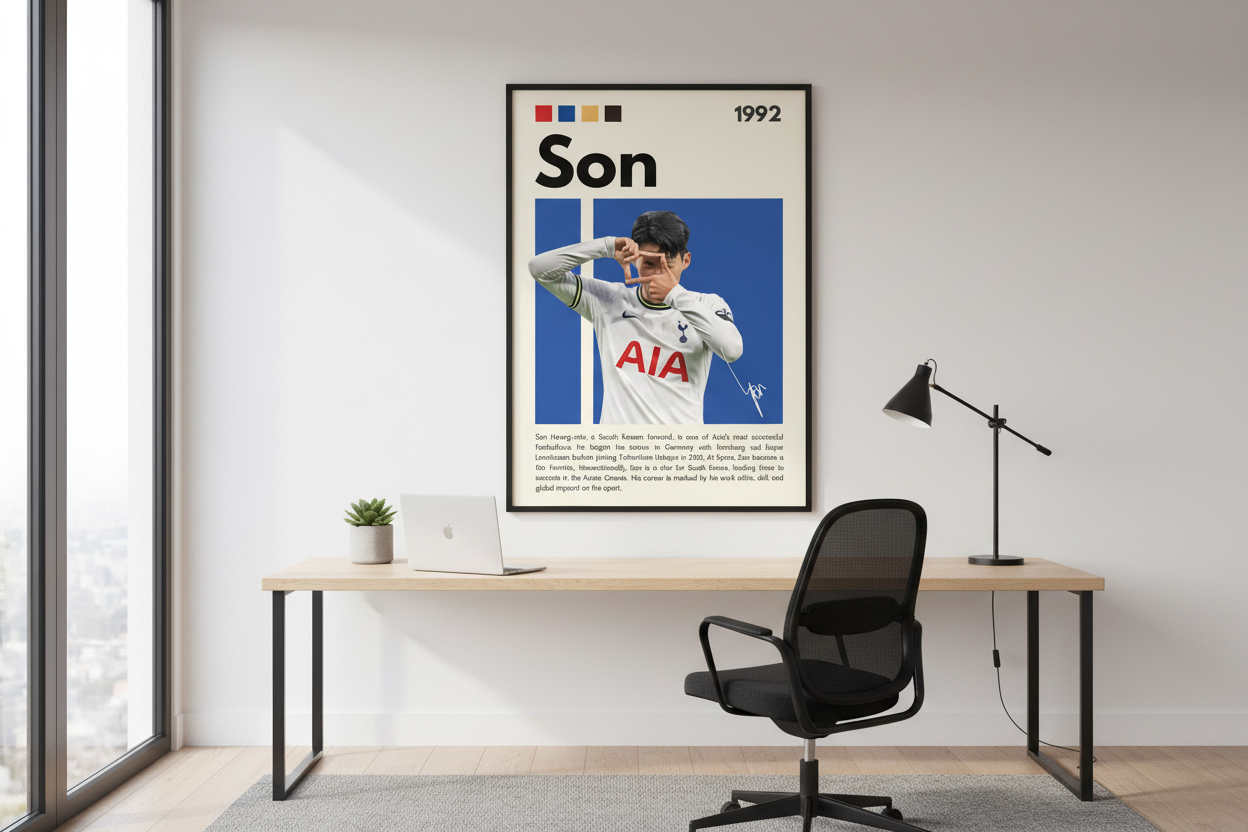 Fodbold Plakat 19 i hjemmekontor