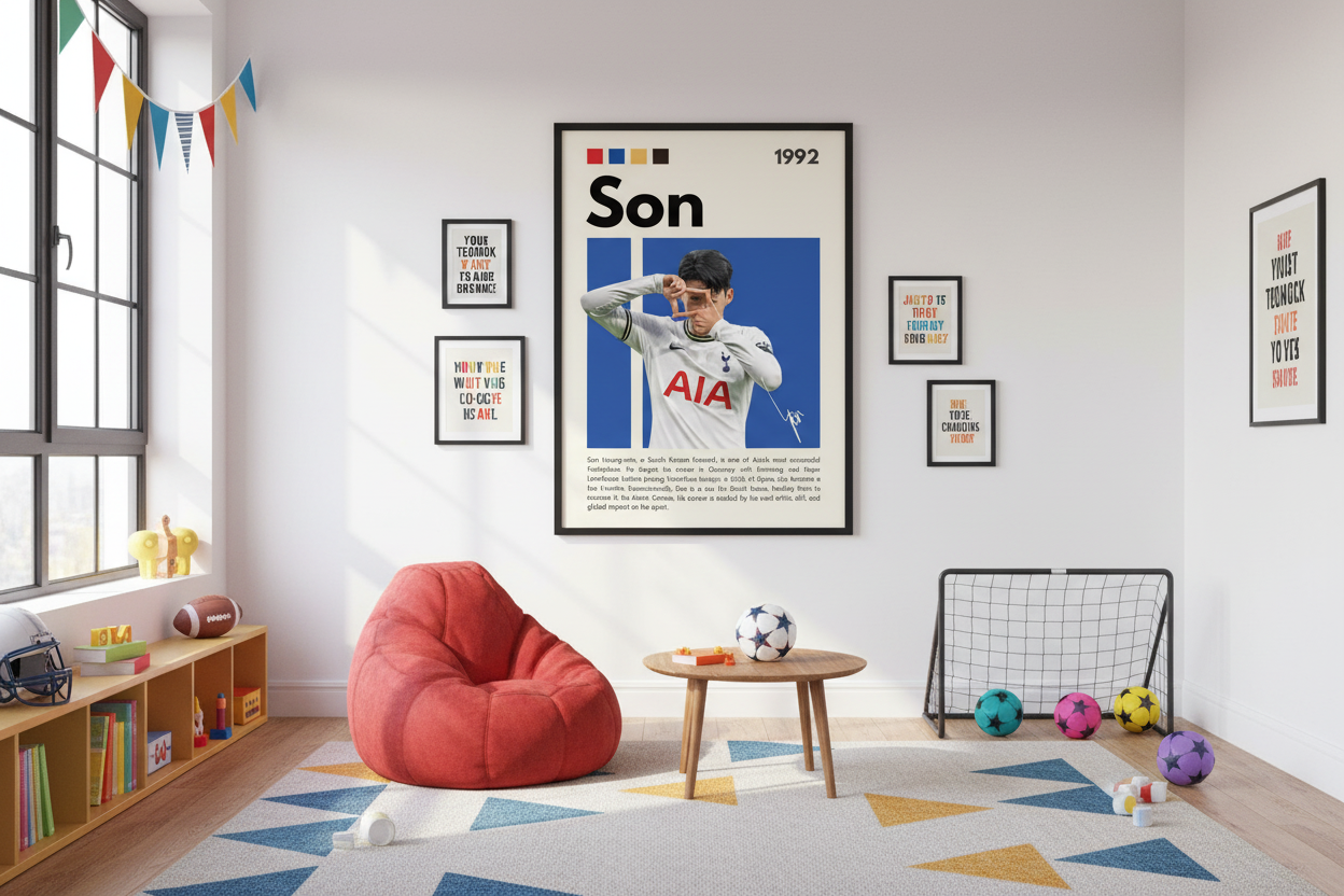 Fodbold Plakat 19 i legeværelse