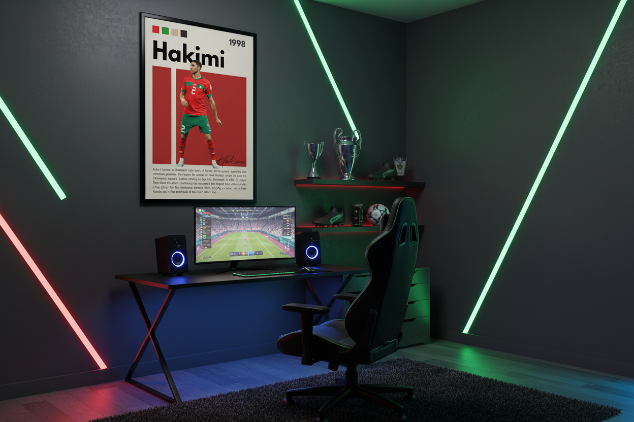 Fodbold Plakat 20 i gaming-værelse