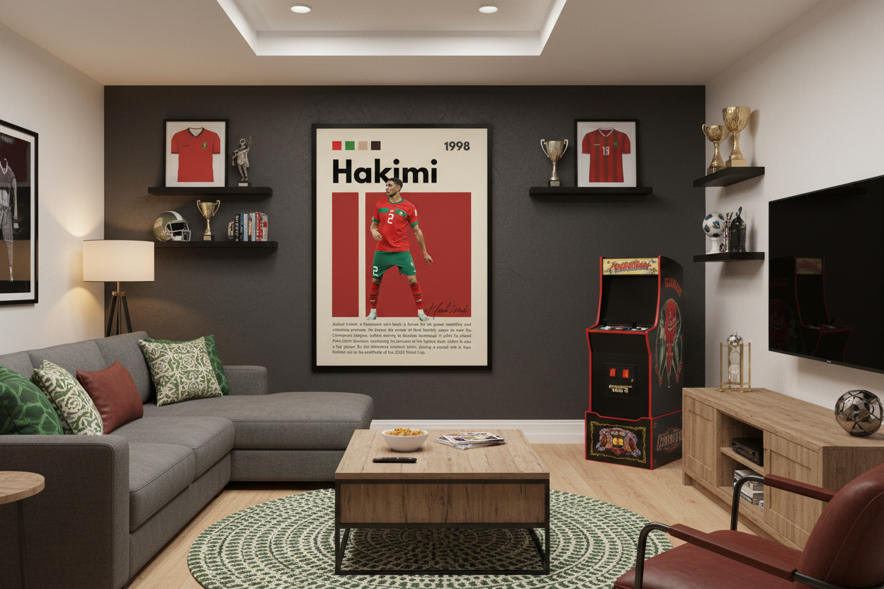 Fodbold Plakat 20 i kælderrum