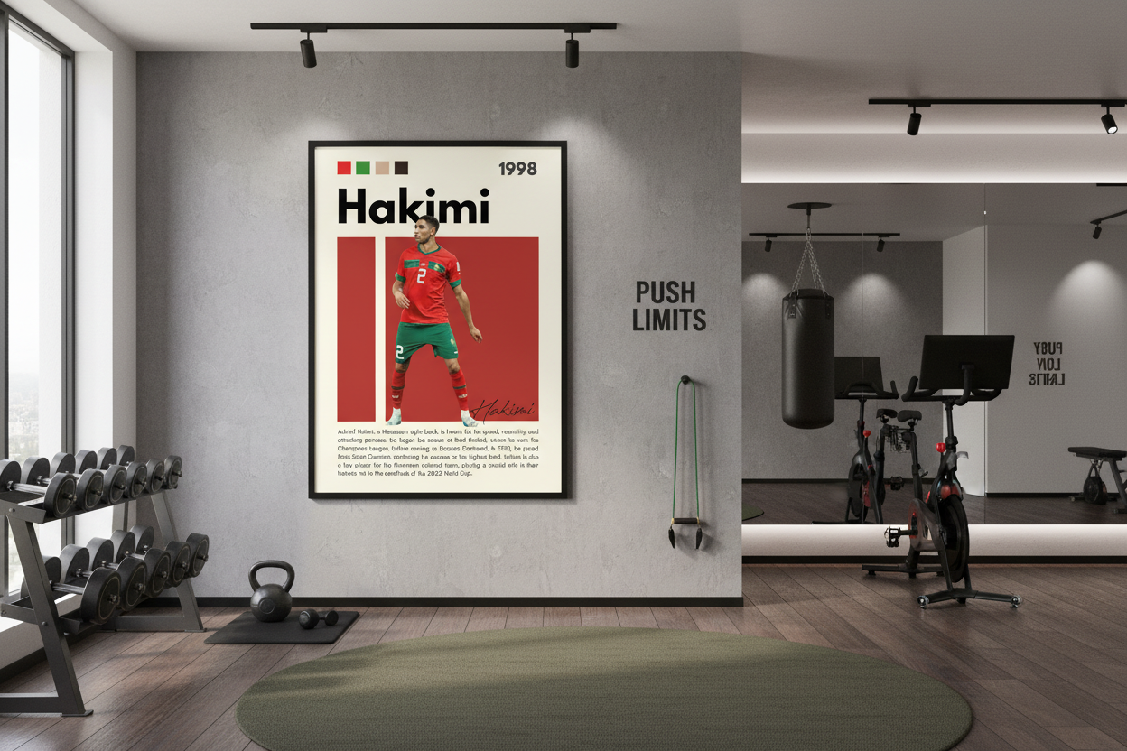 Fodbold Plakat 20 i træningsrum