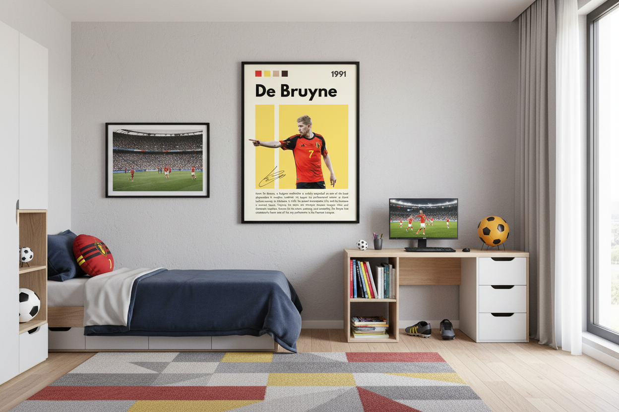 Fodbold Plakat 22 i ungdomsværelse