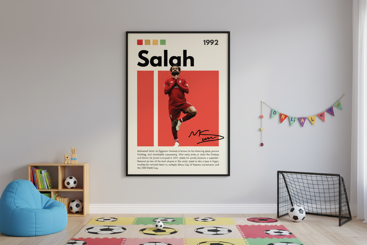 Fodbold Plakat 23 i legeværelse