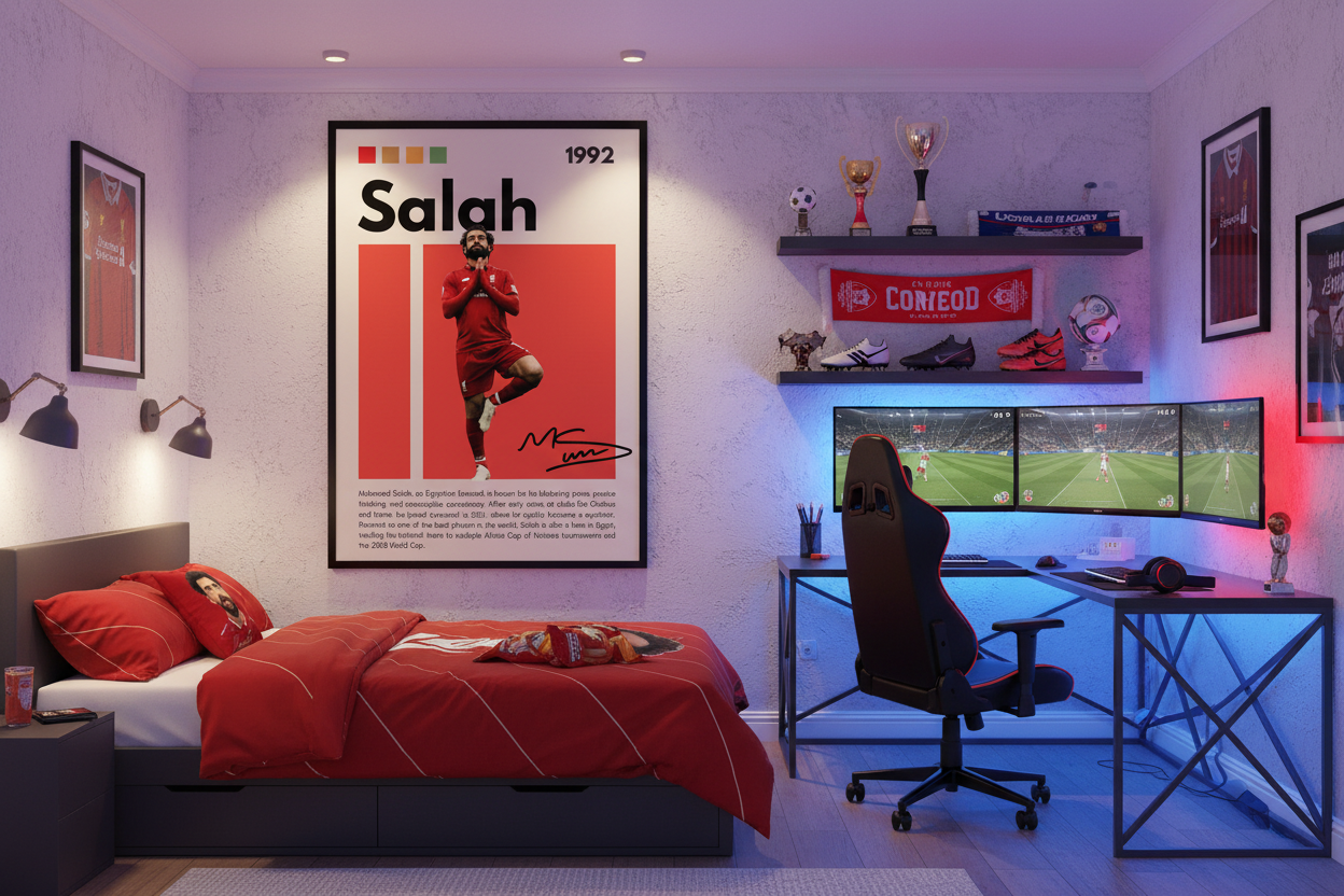 Fodbold Plakat 23 i teenageværelse