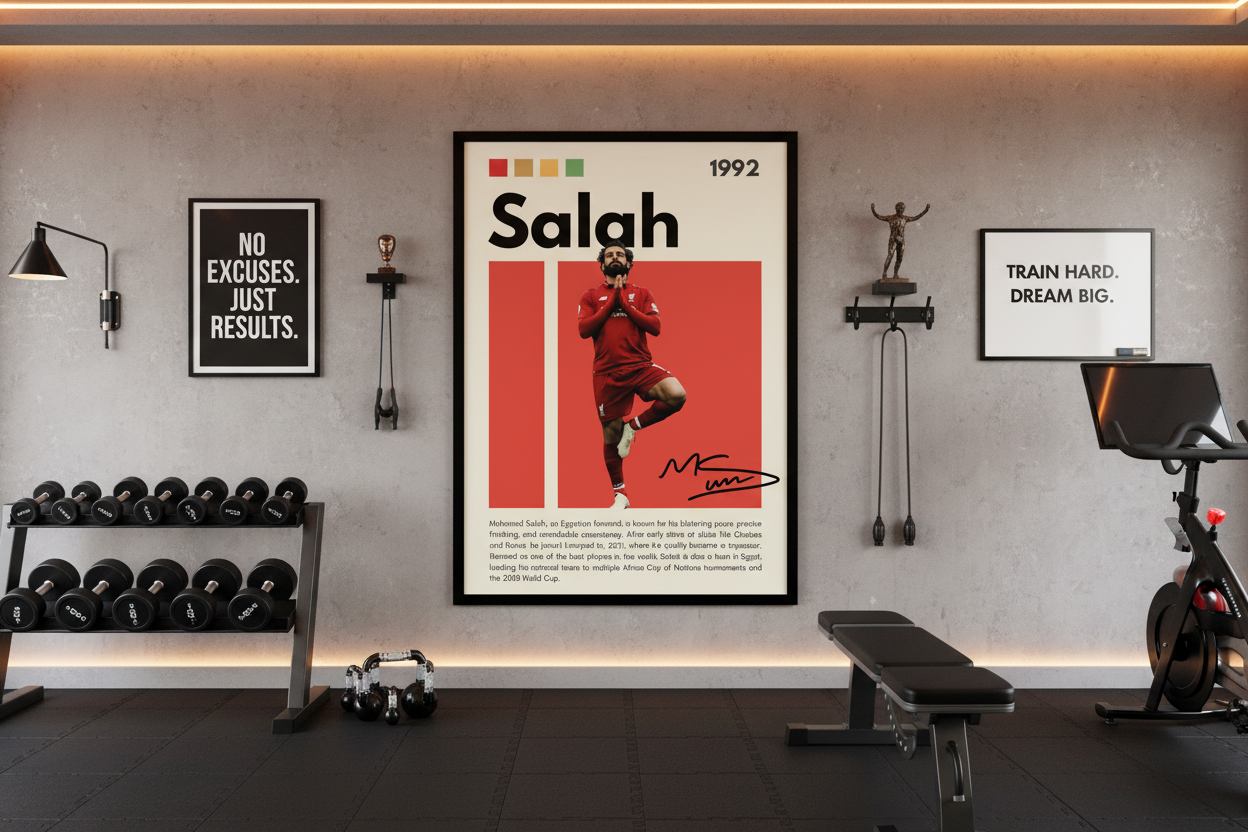 Fodbold Plakat 23 i træningsrum
