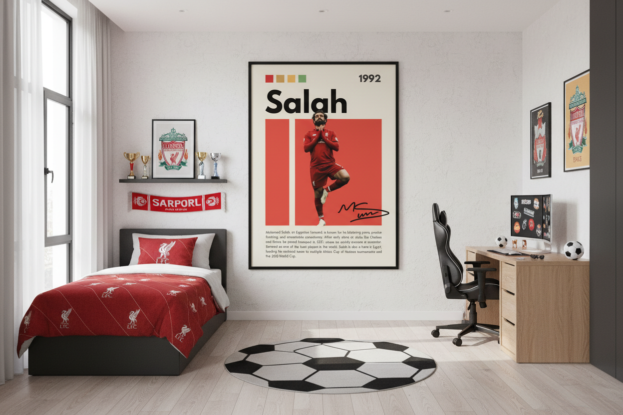 Fodbold Plakat 23 i ungdomsværelse