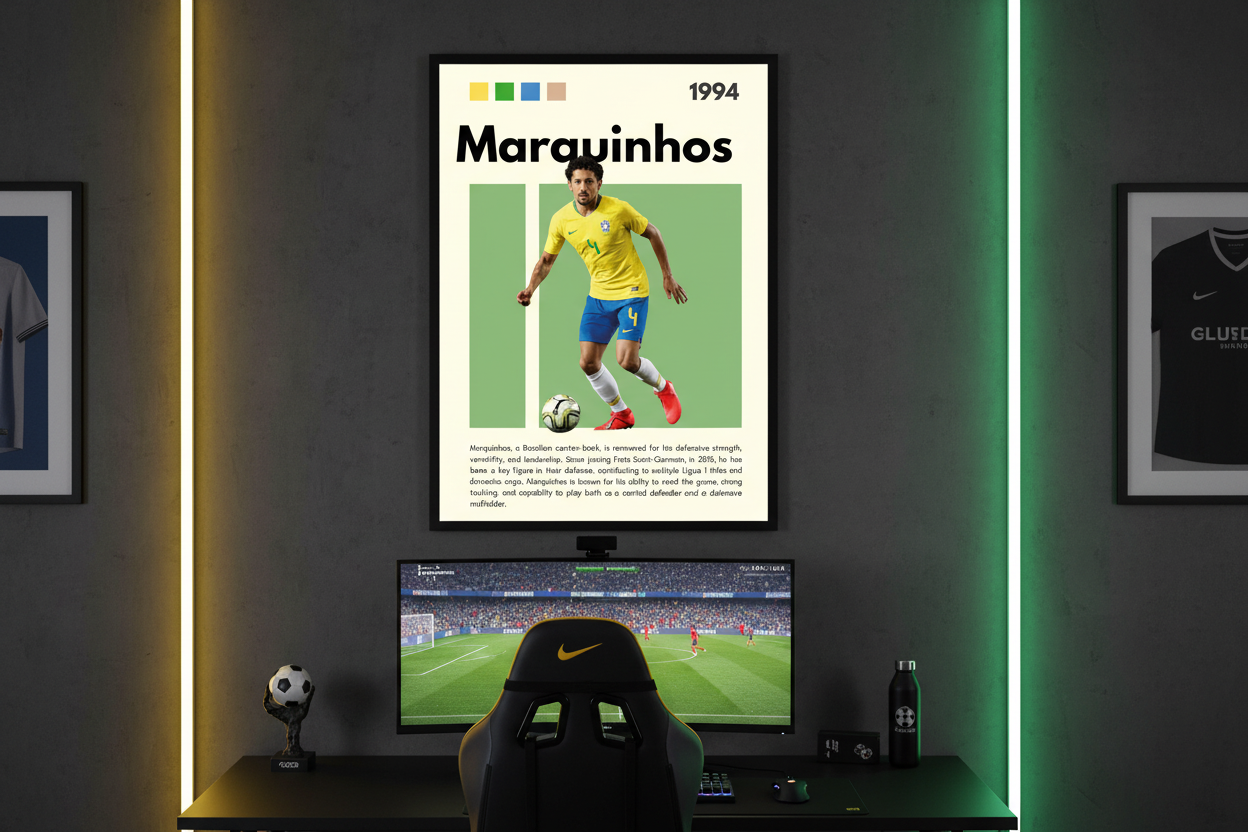 Fodbold Plakat 24 i gaming-setup