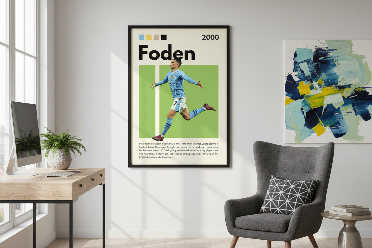 Fodbold Plakat 25 i kreativt rum