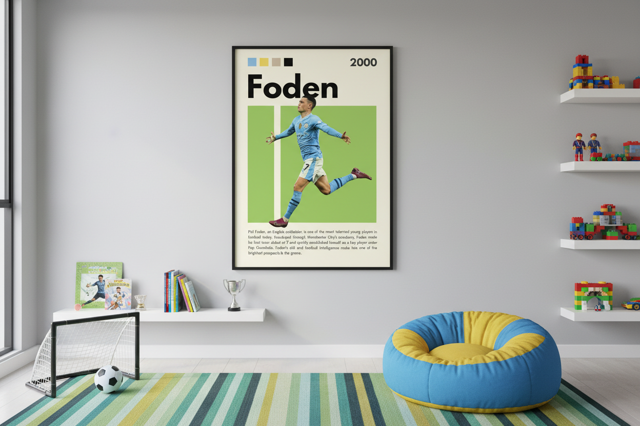 Fodbold Plakat 25 i legeværelse