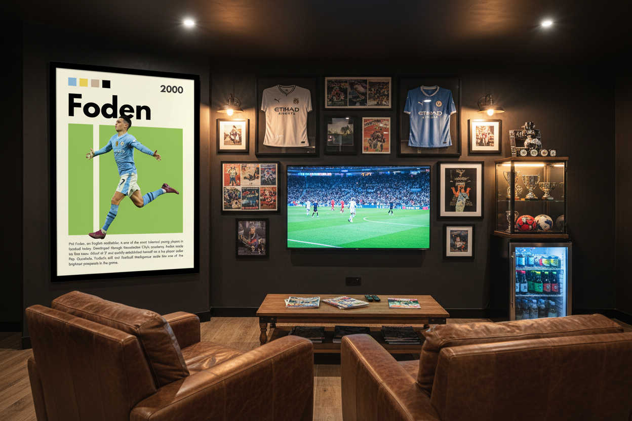 Fodbold Plakat 25 i man cave