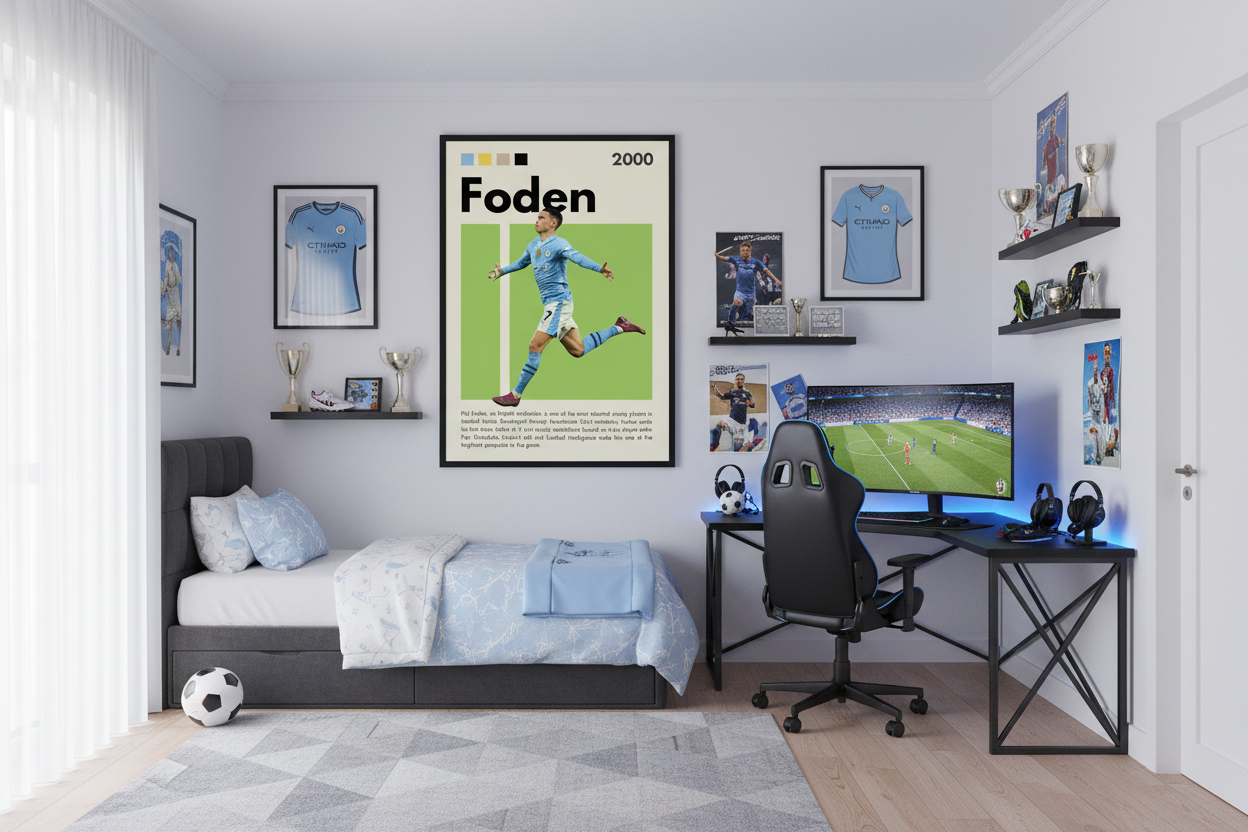 Fodbold Plakat 25 i teenageværelse