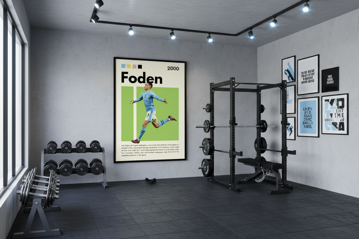 Fodbold Plakat 25 i træningsrum