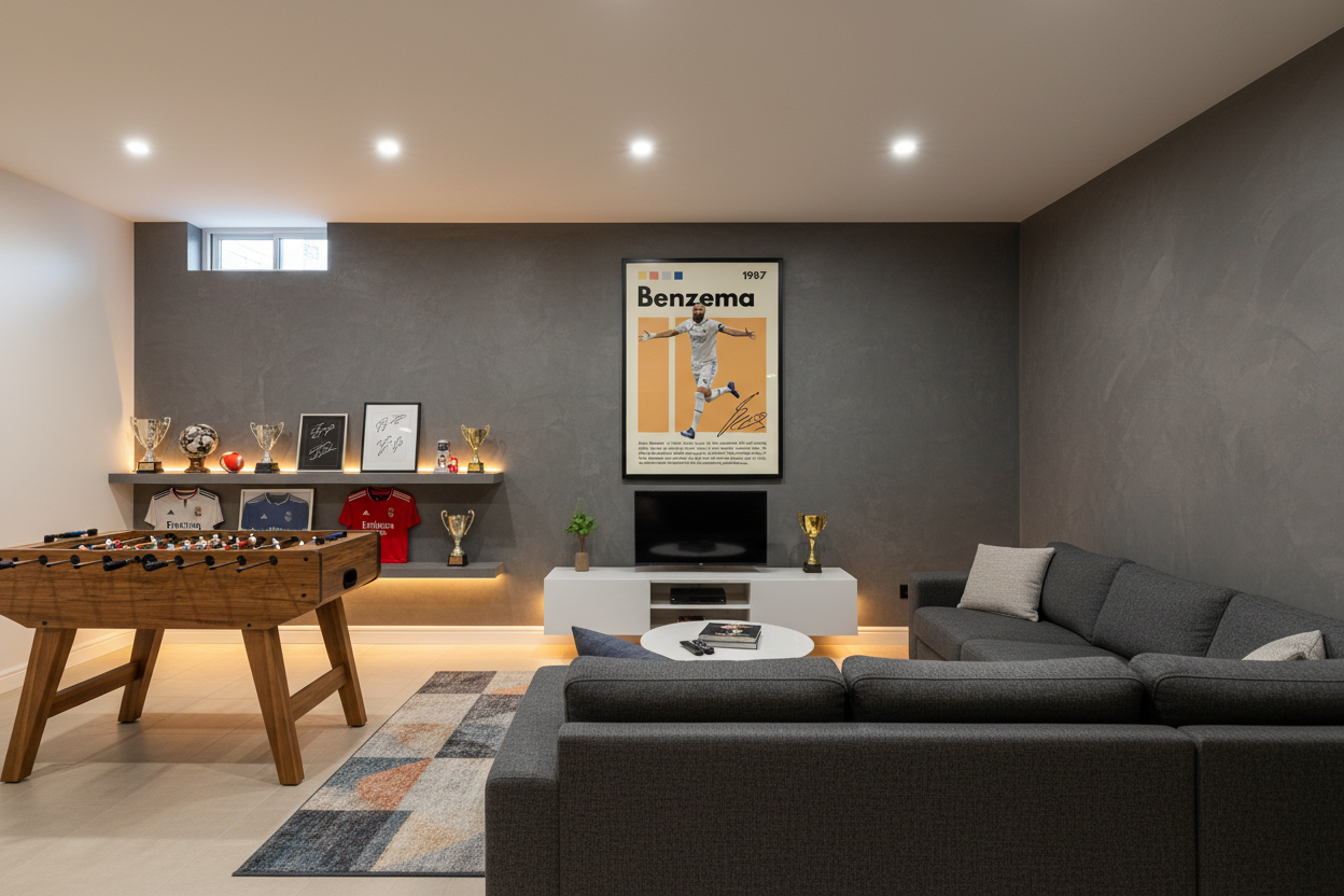 Fodbold Plakat 26 i kælderrum