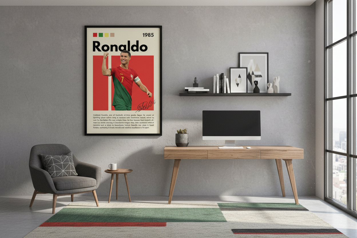Fodbold Plakat 27 i kreativt rum
