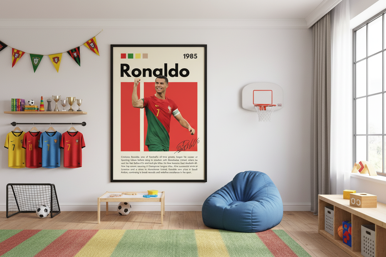 Fodbold Plakat 27 i legeværelse