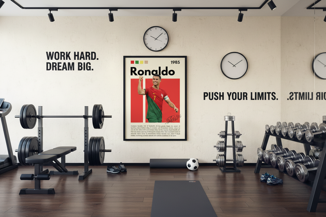 Fodbold Plakat 27 i træningsrum