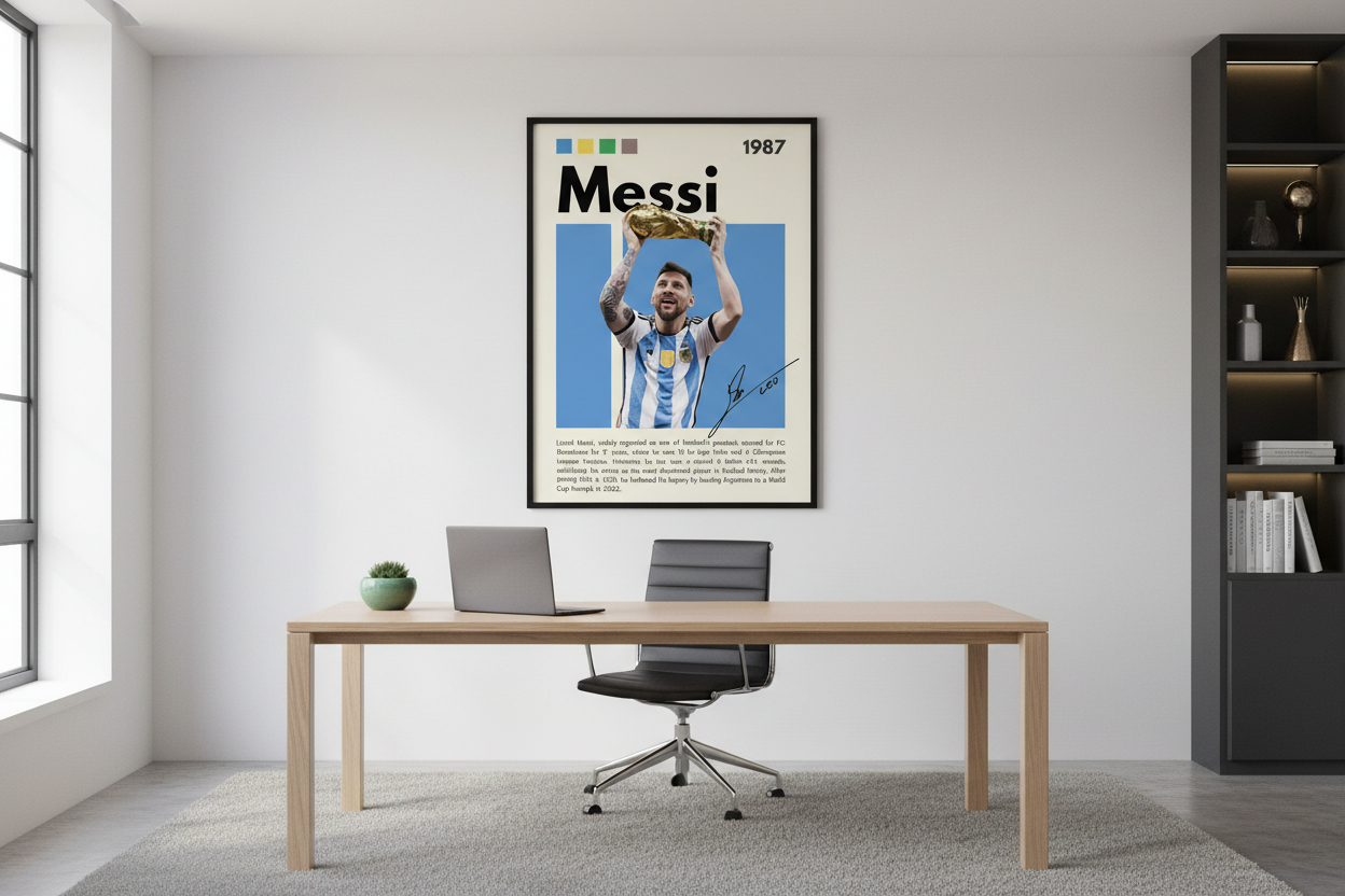 Fodbold Plakat 28 i hjemmekontor