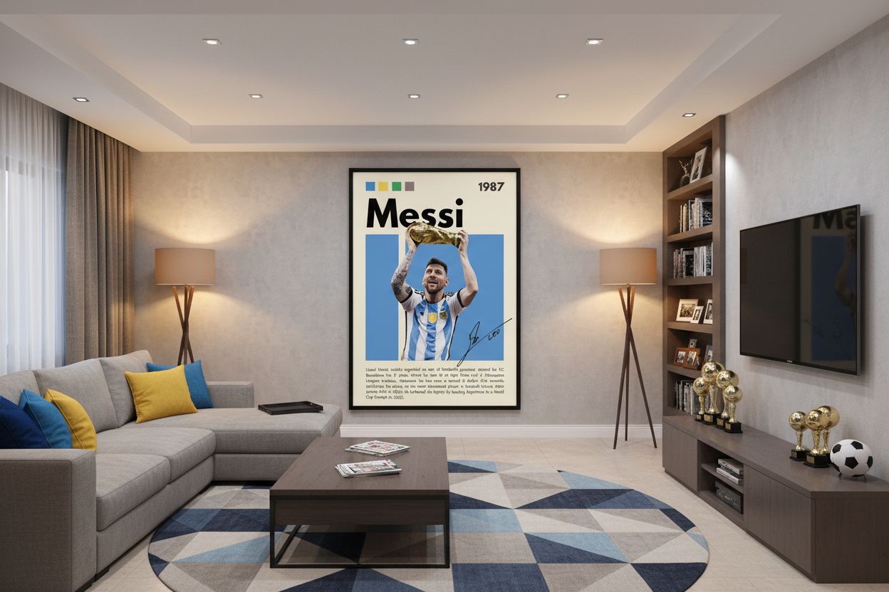 Fodbold Plakat 28 i kælderrum