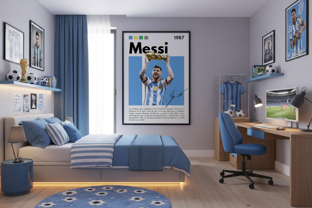 Fodbold Plakat 28 i ungdomsværelse