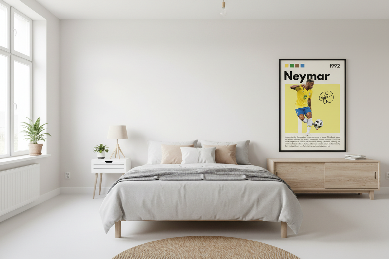 Fodbold Plakat 29 i IKEA soveværelse