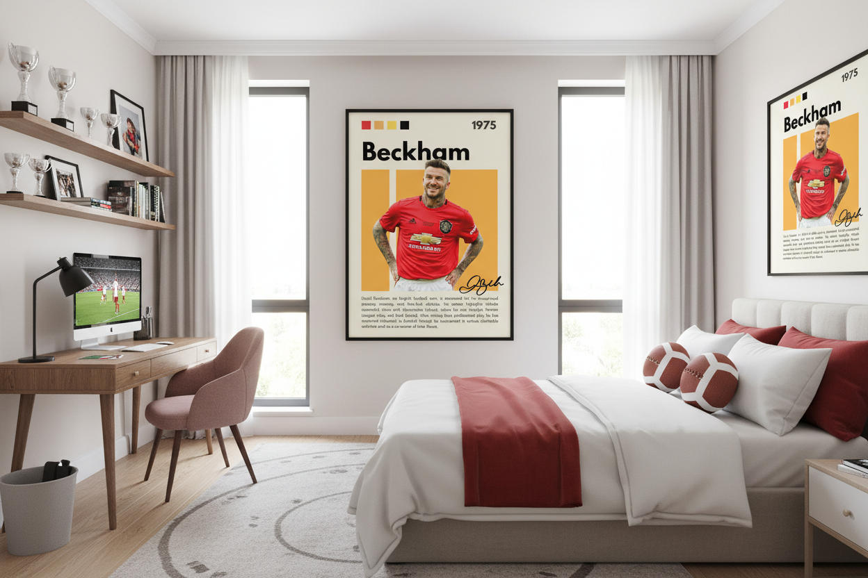 Fodbold Plakat 3 i soveværelse